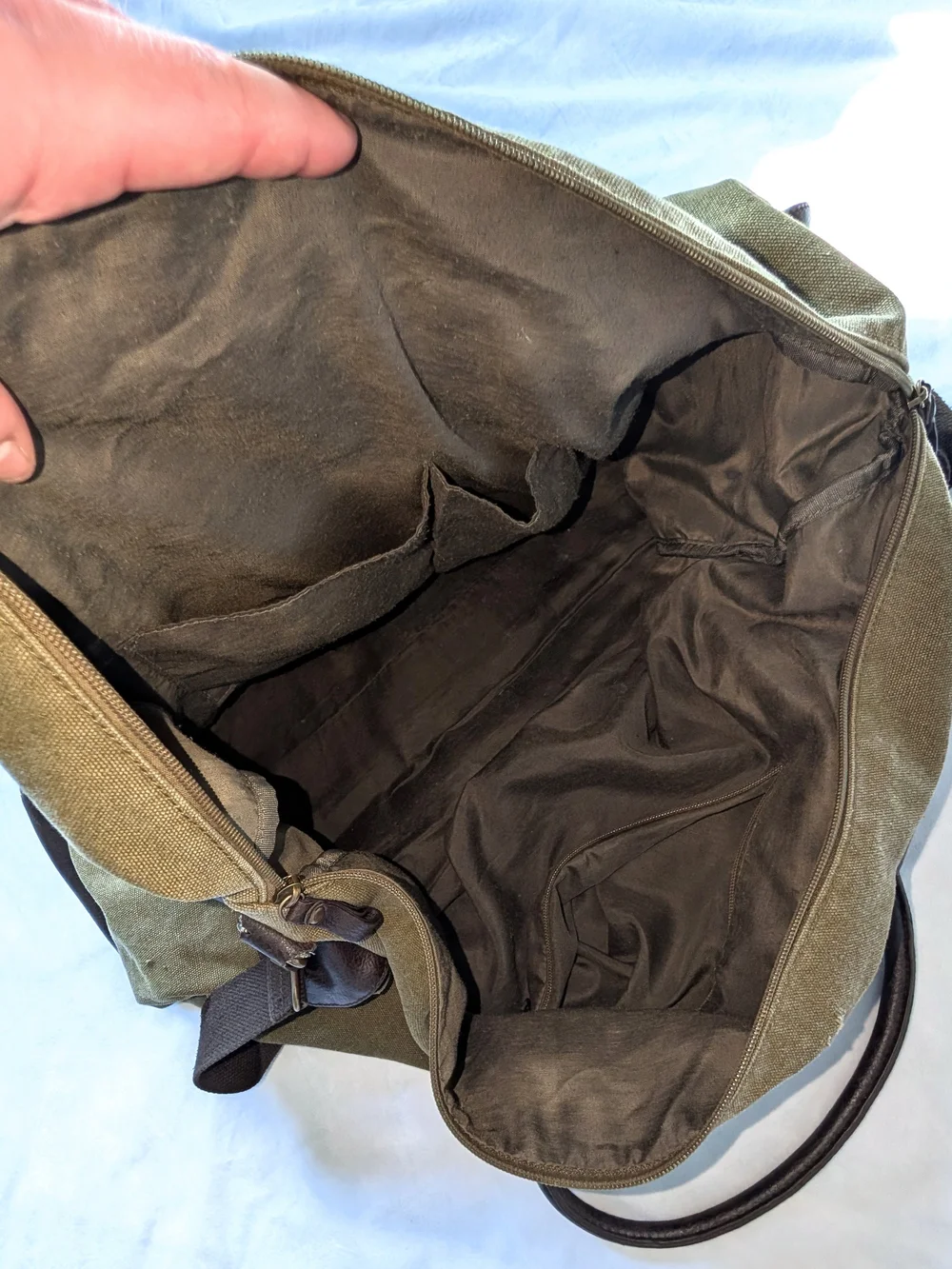 Portage Olive Green Canvas Weekender Duffel Bag